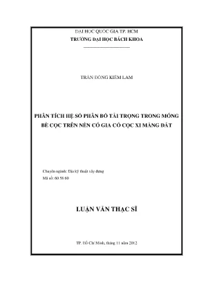 Phân Tích Hệ Số Phân Bố Tải Trọng Trong Móng Bè Cọc Trên