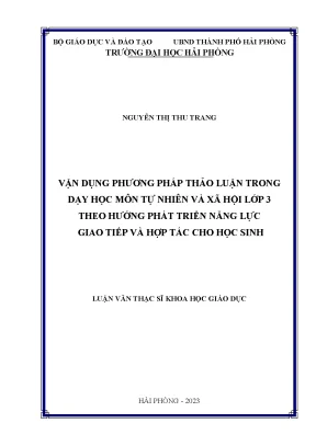 Phương Pháp Thảo Luận Trong Dạy Học Môn Tự Nhiên Và Xã