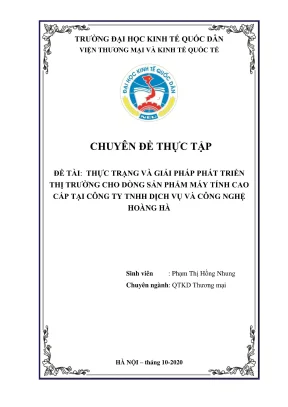 Thực trạng và giải pháp phát triển thị trường máy tính 