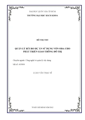 Luận Văn Thạc Sĩ: Quản Lý Rủi Ro Dự Án Giao Thông Đô Thị