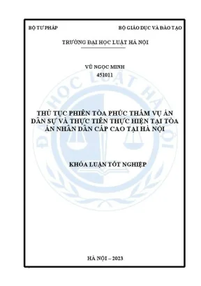 Thủ tục phiên toà phúc thẩm vụ án dân sự và thực tiễn 