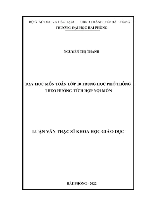 Phương pháp dạy học tích hợp nội môn Toán lớp 10 THPT -