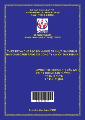 Thiết kế và chế tạo bộ khuôn ép nhựa bàn chải đánh răng