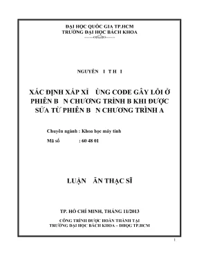 Luận Văn Thạc Sĩ Khoa Học Máy Tính: Xác Định Vùng Code