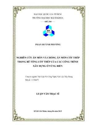 Nghiên cứu ăn mòn và chống ăn mòn cốt thép trong bê tông 