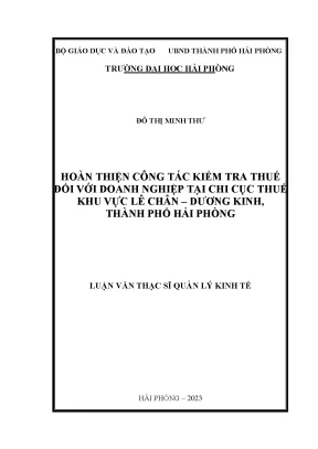 Cải thiện kiểm tra thuế doanh nghiệp tại Chi cục Thuế Lê