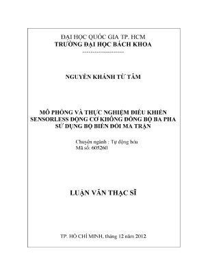 Luận Văn Thạc Sĩ: Tự Động Hóa Mô Phỏng Và Điều Khiển 