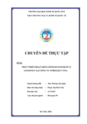 Phát Triển Hoạt Động Kinh Doanh Logistics Tại Công Ty 