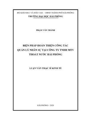 Biện Pháp Nâng Cao Quản Lý Nhân Sự Tại Công Ty TNHH MTV