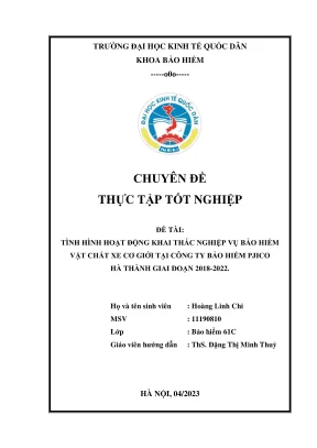 Hoạt động khai thác bảo hiểm vật chất xe cơ giới tại 