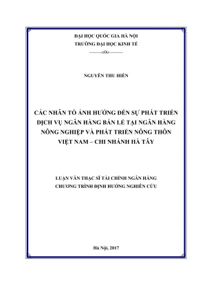 Các nhân tố ảnh hưởng đến phát triển dịch vụ ngân hàng