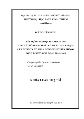 Kế hoạch Marketing cho Hệ thống Giám sát Cảnh báo Nhà
