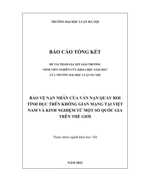 Nghiên cứu bảo vệ nạn nhân quấy rối tình dục trên mạng 