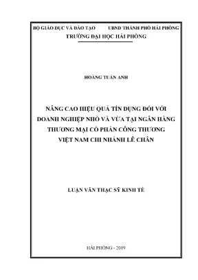 Luận Văn Thạc Sĩ: Nâng Cao Hiệu Quả Tín Dụng Cho Doanh