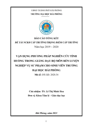 Phương pháp nghiên cứu tình huống trong giảng dạy nghiệp