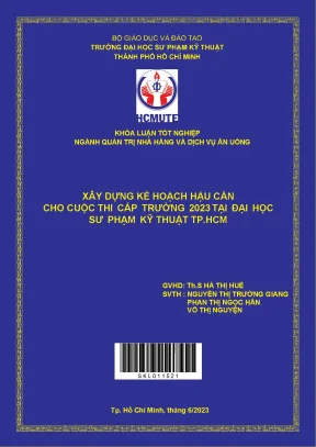 Hướng dẫn xây dựng kế hoạch hậu cần cho cuộc thi cấp 