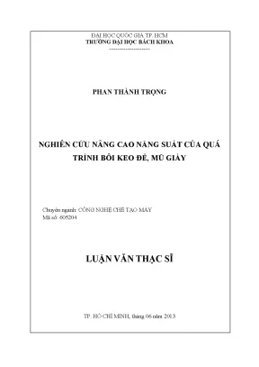Nghiên cứu nâng cao năng suất quá trình bôi keo đế mũ