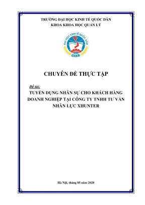 Chuyên đề thực tập tuyển dụng nhân sự cho doanh nghiệp 
