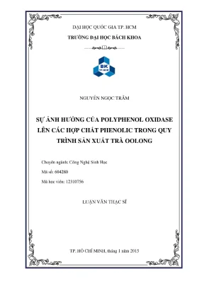 Ảnh hưởng của Polyphenol Oxidase lên hợp chất phenolic