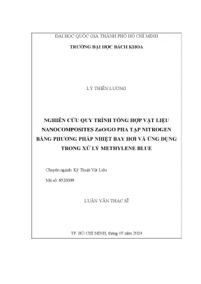 Nghiên cứu tổng hợp nanocomposites ZnOGO pha tạp 
