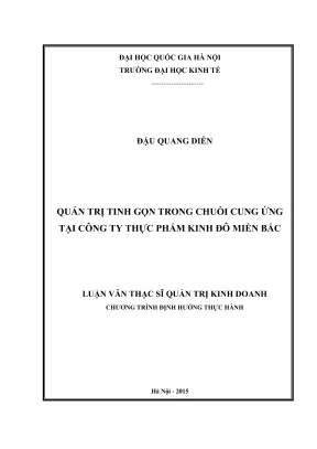 Quản Trị Tinh Gọn Trong Chuỗi Cung Ứng Tại Công Ty Thực