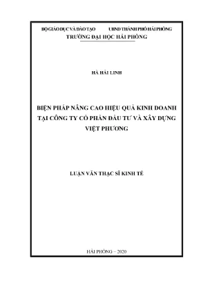 Biện Pháp Nâng Cao Hiệu Quả Kinh Doanh Tại Công Ty Cổ