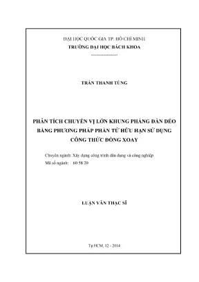 Phân tích chuyển vị lớn khung phẳng đàn dẻo bằng phương