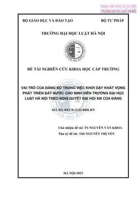 Vai trò của Đảng bộ trong khơi dậy khát vọng phát triển 