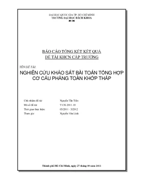 Nghiên cứu khảo sát bài toán tổng hợp cơ cấu phẳng toàn 