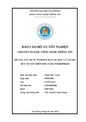 Khóa Luận Tốt Nghiệp CNTT: Xây Dựng Website Bán Xe Máy