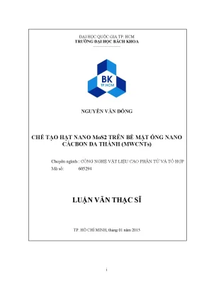 Luận Văn Thạc Sĩ: Chế Tạo Hạt Nano MoS2 Trên Ống Nano 