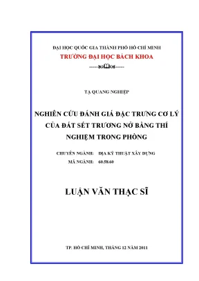 Nghiên cứu đặc trưng cơ lý đất sét trương nở qua thí