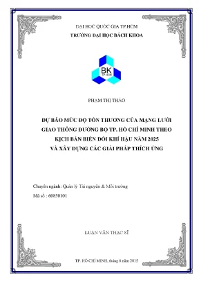 Dự báo tổn thương giao thông TP Hồ Chí Minh 2025 do biến 