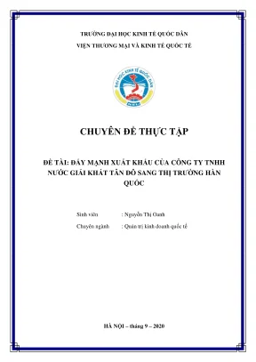 Chiến lược đẩy mạnh xuất khẩu nước giải khát Tân Đô sang 