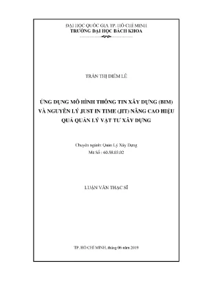 Ứng dụng BIM và JIT nâng cao hiệu quả quản lý vật tư xây