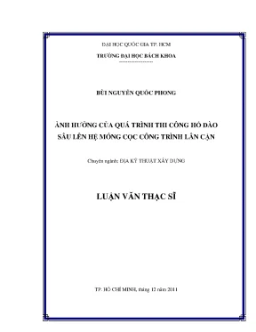 Ảnh hưởng của thi công hố đào sâu lên móng cọc công
