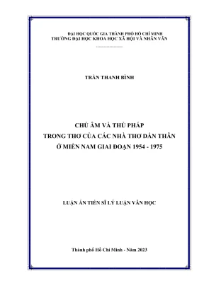 Luận án tiến sĩ: Chủ âm và thủ pháp trong thơ các nhà 