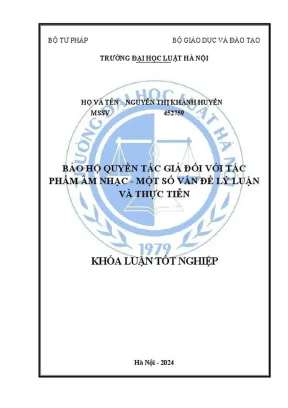 Bảo hộ quyền tác giả tác phẩm âm nhạc: Lý luận và thực tiễn