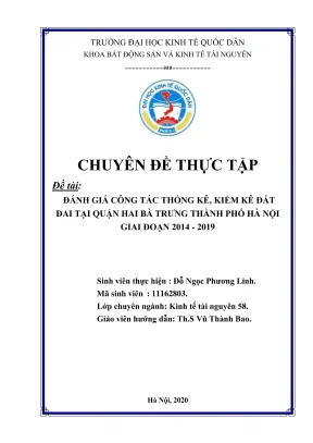 Đánh Giá Công Tác Thống Kê Kiểm Kê Đất Đai Quận Hai Bà 