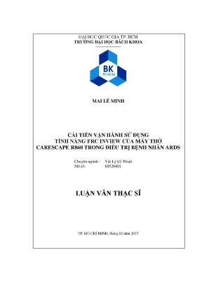 Cải tiến vận hành máy thở Carescape R860 với tính năng