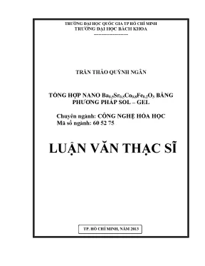 Tổng hợp nano Ba0.5Sr0.5Co0.8Fe0.2O3 bằng phương pháp