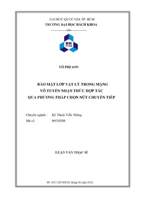 Bảo mật lớp vật lý trong mạng vô tuyến nhận thức hợp tác