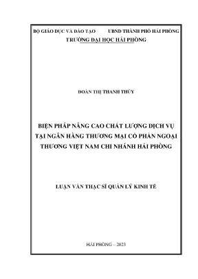 Biện pháp nâng cao chất lượng dịch vụ tại Ngân hàng TMCP