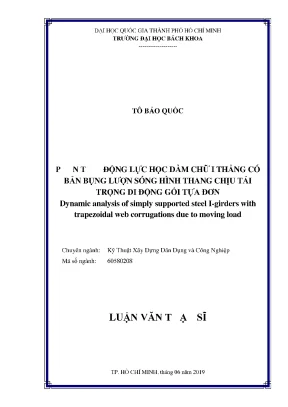 Phân tích động lực học dầm I bụng lượn sóng hình thang