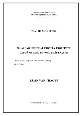 Nâng cao hiệu suất trích ly protein từ đậu nành bằng 