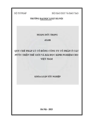 Quy chế pháp lý cổ đông công ty cổ phần toàn cầu và bài