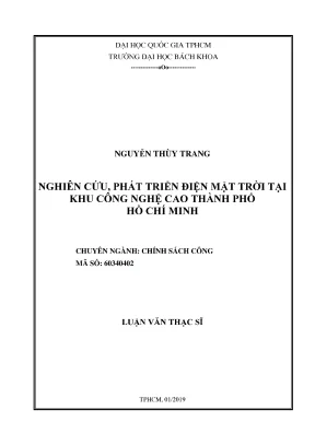 Luận Văn Thạc Sĩ: Chính Sách Công Phát Triển Điện Mặt