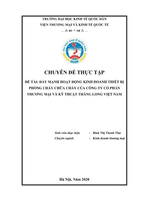 Chiến lược đẩy mạnh kinh doanh thiết bị PCCC tại Thăng