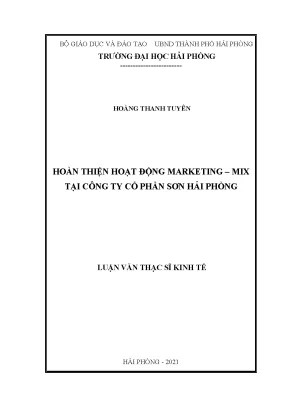 Hoàn thiện hoạt động marketing mix tại công ty cổ phần