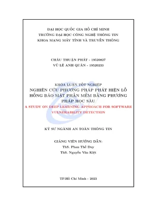 Phương Pháp Học Sâu Phát Hiện Lỗ Hổng Bảo Mật Phần Mềm 